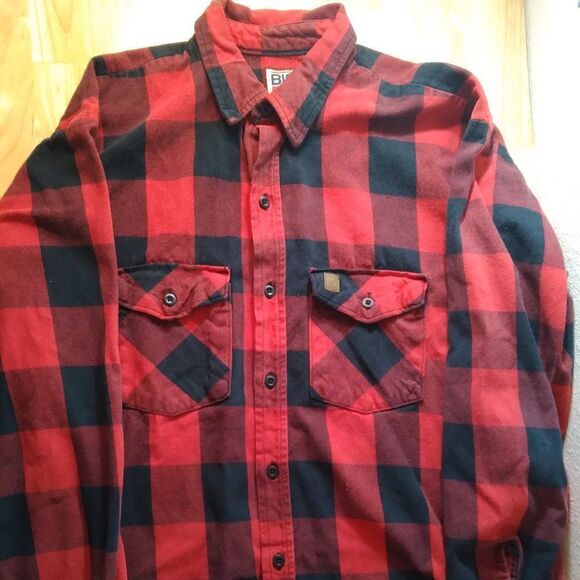 Vintage Big Bill Plaid Flannel Button Down Shirt - Picture 2 of 7